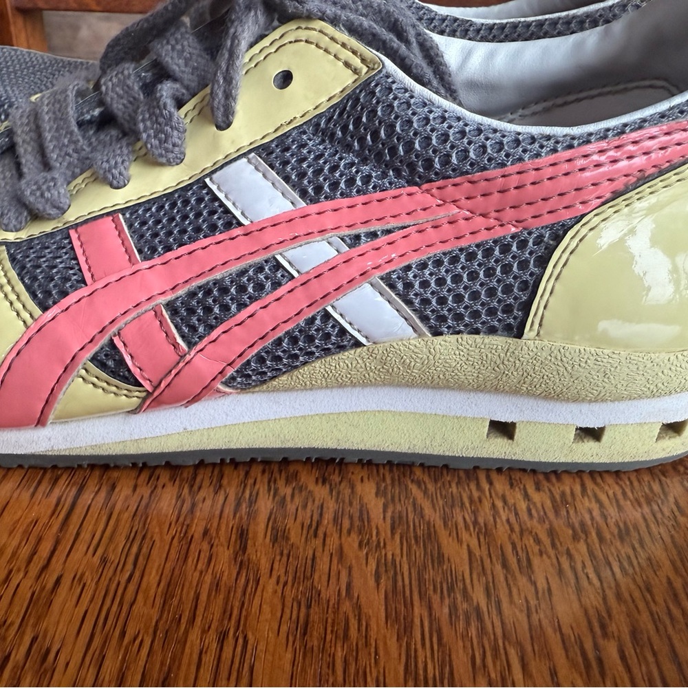 Asics Onitsuka Tiger Ultimate 81 Low Top Sneakers Yellow Pink Retro Y2K 6.5 - Picture 9 of 9